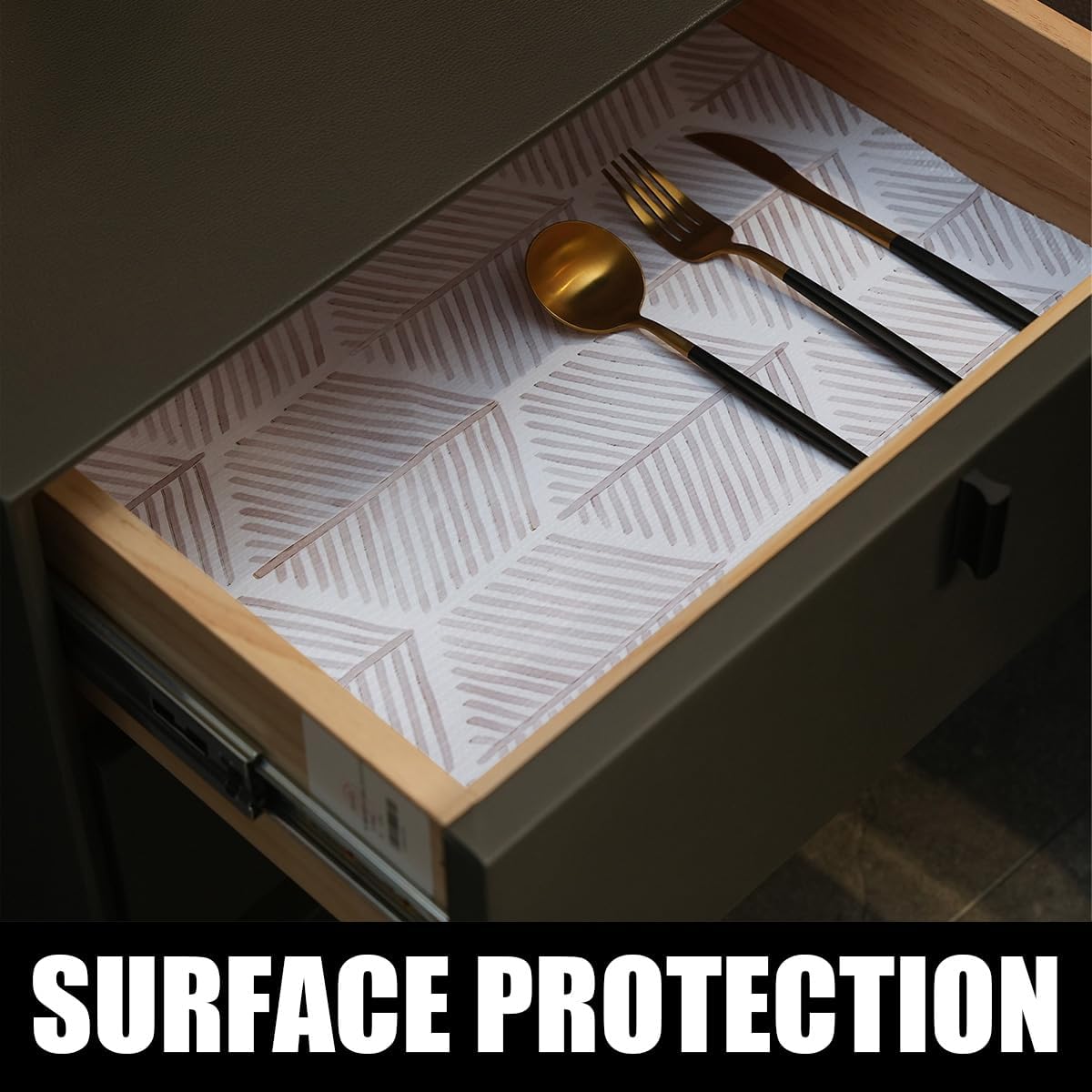 Shelf Liners for Kitchen Cabinets, 16IN x 20FT Non Adhesive and Strong Non-Slip Shelf Cabinet Drawer Liners for Kitchen Wire Fridge, Waterproof Shelf Drawer Liner,Easy to Clean