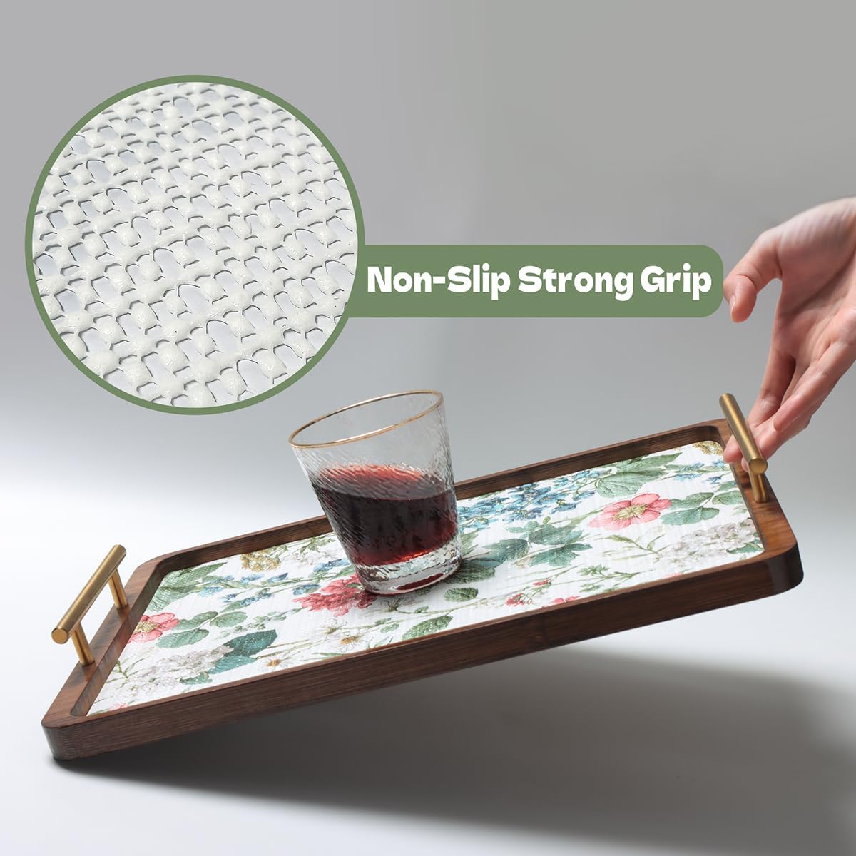 Shelf Liner for Kitchen Cabinets Non Adhesive Drawer Liner,Cabinet Liner for Shelves,Non Slip Kitchen Drawer Liners for Dresser,Waterproof Shelf Paper for Refrigerator,Cupboard,12In x 16.4FT