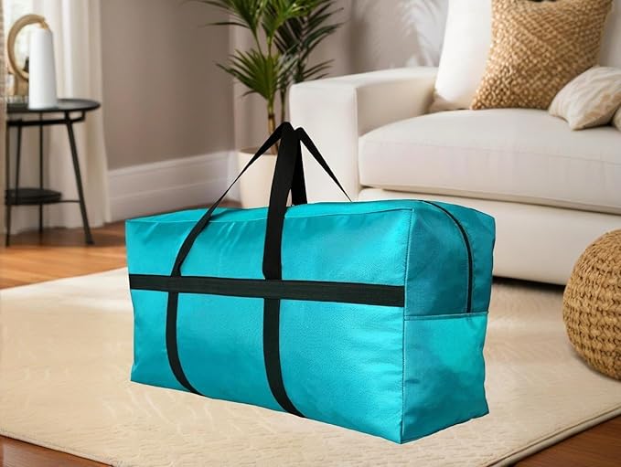 Extra Large Storage Duffle Bag with Zippers and Handles, Big Foldable Duffle Bag for Travel