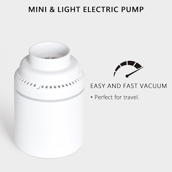 SUOCO 10 Large Vacuum Storage Bags with Electric Pump, Travel Clothes Space Saver Bags, Compression Airtight Seal Bags for Clothing, Pillows, Comforters, Blankets