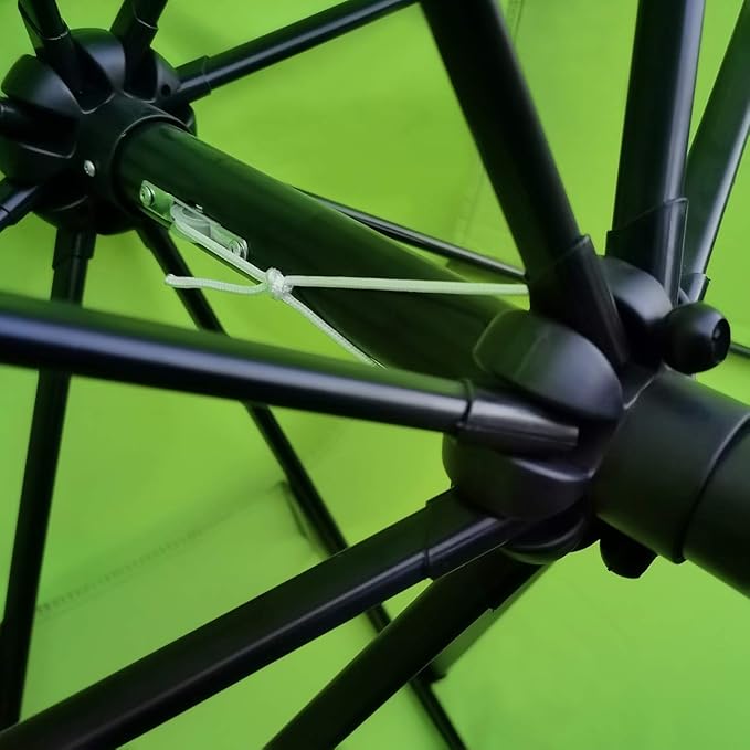 Sunnyglade 9' Patio Umbrella Outdoor Table Umbrella with 8 Sturdy Ribs (Grass Green)