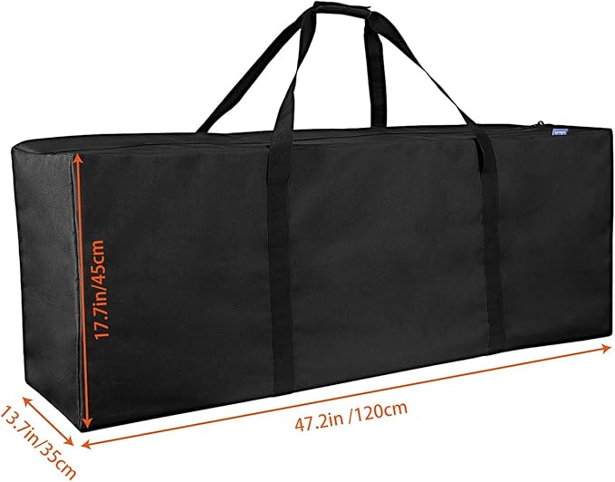 INFANZIA 47 inch Duffel Travel Sports Equipment Bag, 2PCS Long Luggage Bag with Upgrade Zipper Water Resistant, Extra Large Foldable Storage Bag for Camping, Tent, Tripod, Fishing