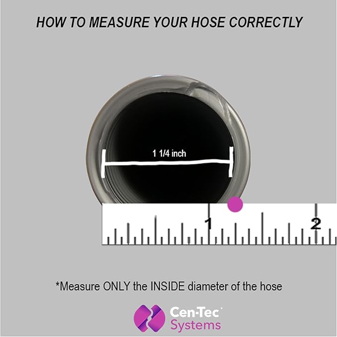 Cen-Tec Systems 95281 20 Ft. Home and Shop Vacuum Hose with Expanded Multi-Brand Power Tool Dust Collection Adapter Set and Full Attachment Kit, Black