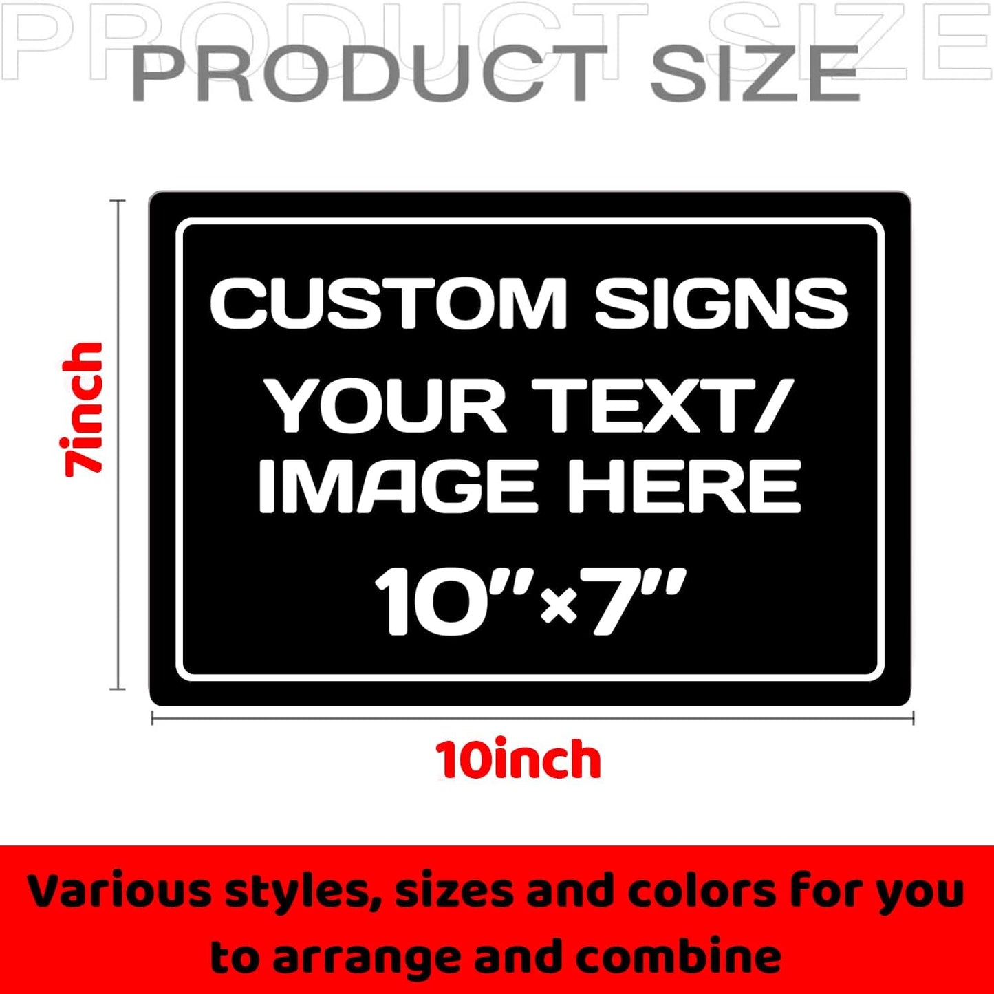Personalized Aluminum Weatherproof Metal Signs - Custom Text & Picture, Multiple Sizes - Hazard, Garden, Custom Door & Business Signs