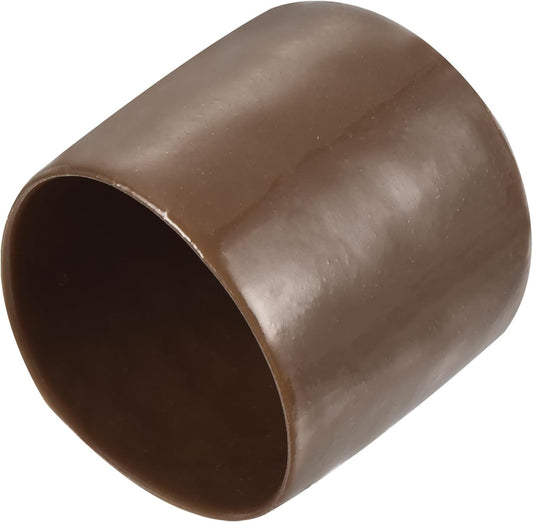 uxcell 20pcs Rubber End Caps 34mm ID Vinyl PVC Round Tube Bolt Cap Cover Screw Thread Protectors Brown