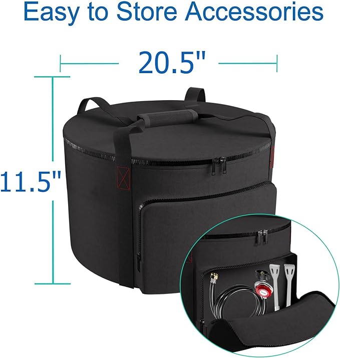 Carrying Bag for Outland Firebowl 823 Outdoor Portable Propane Fire Pit Carrying Bag for Firebowl 870 Water-Resistant 19 Inch Gas Fire Pit Carry Bag for Outland Fire Bowl 893