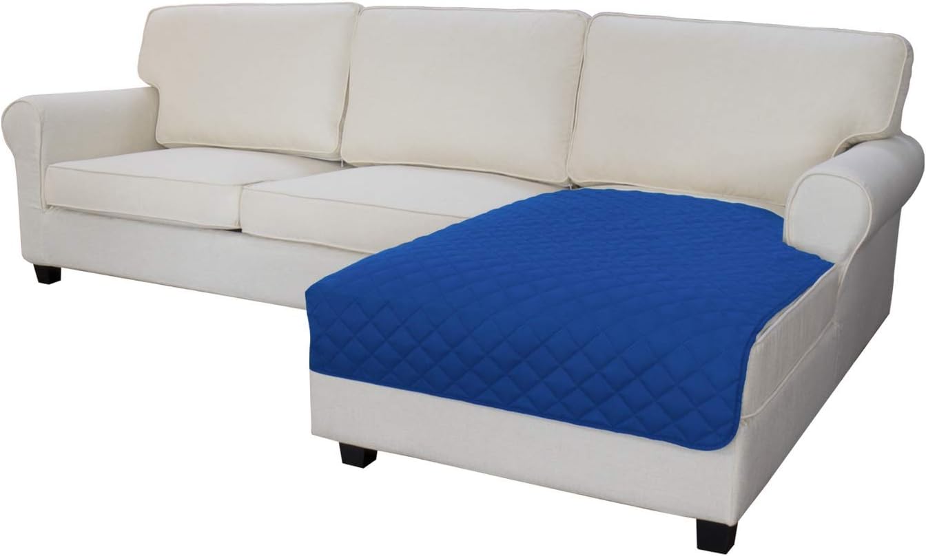 Easy-Going Sectional Couch Covers for Dogs L Shape Sofa Cover Reversible Sofa Slipcover Chaise Lounge Cover Furniture Protector Cover for Pets Dog Cat (42 x 68 inches, Classic Blue/Classic Blue)