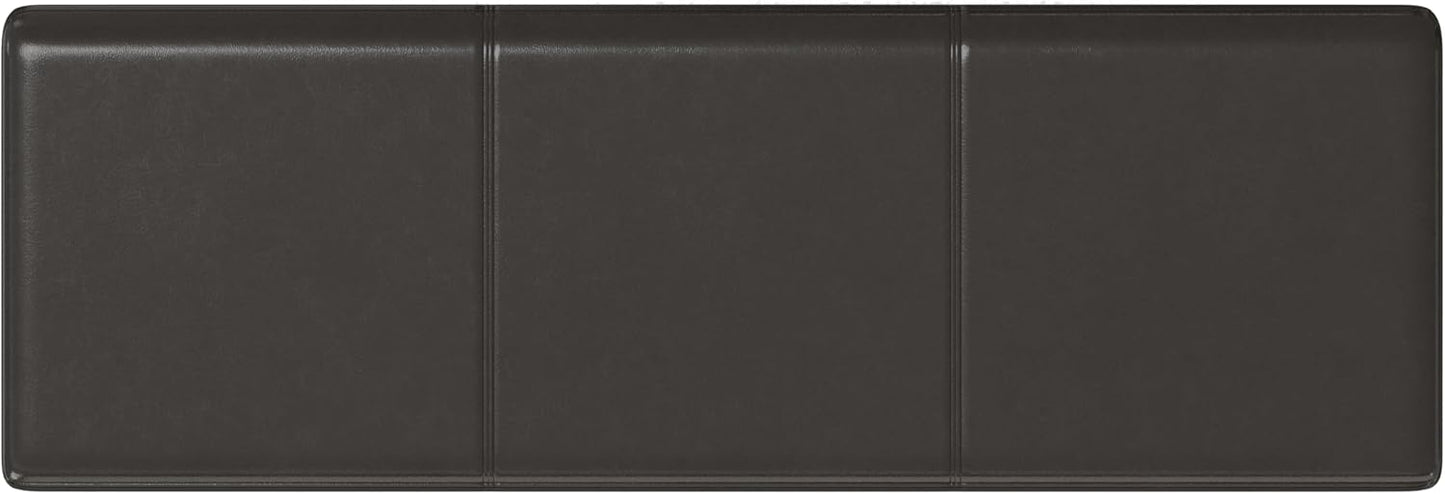 SIMPLIHOME Avalon 54 inch Wide Contemporary Rectangle Extra Large Storage Ottoman Bench in Tanners Brown Vegan Faux Leather, Assembled, for the Living Room, Entryway and Family Room