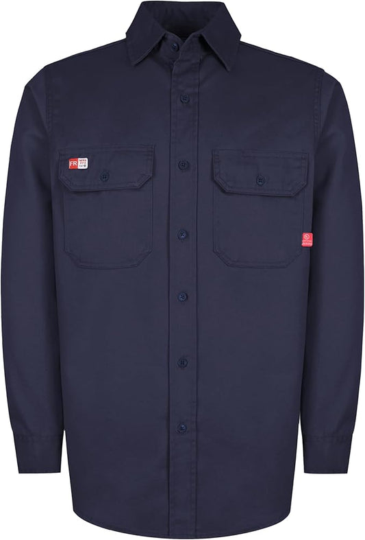 TICOMELA FR Shirts for Men Flame Resistant Shirt CAT2 Light Weight 6.5oz Fire Retardant Men's Welding Shirt