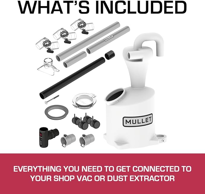 Mullet ThirdHand Dust Collection Boom Arm (Boom Arm + Cyclone)