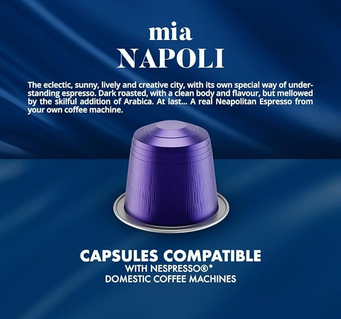 Caffe Borbone Aluminum Coffee Pods, Mia Napoli, Medium Roast, Bold and Intense, Genuine Italian Coffee - Compatible with Nespresso Original, NOT compatible with Vertuo - 100 Count