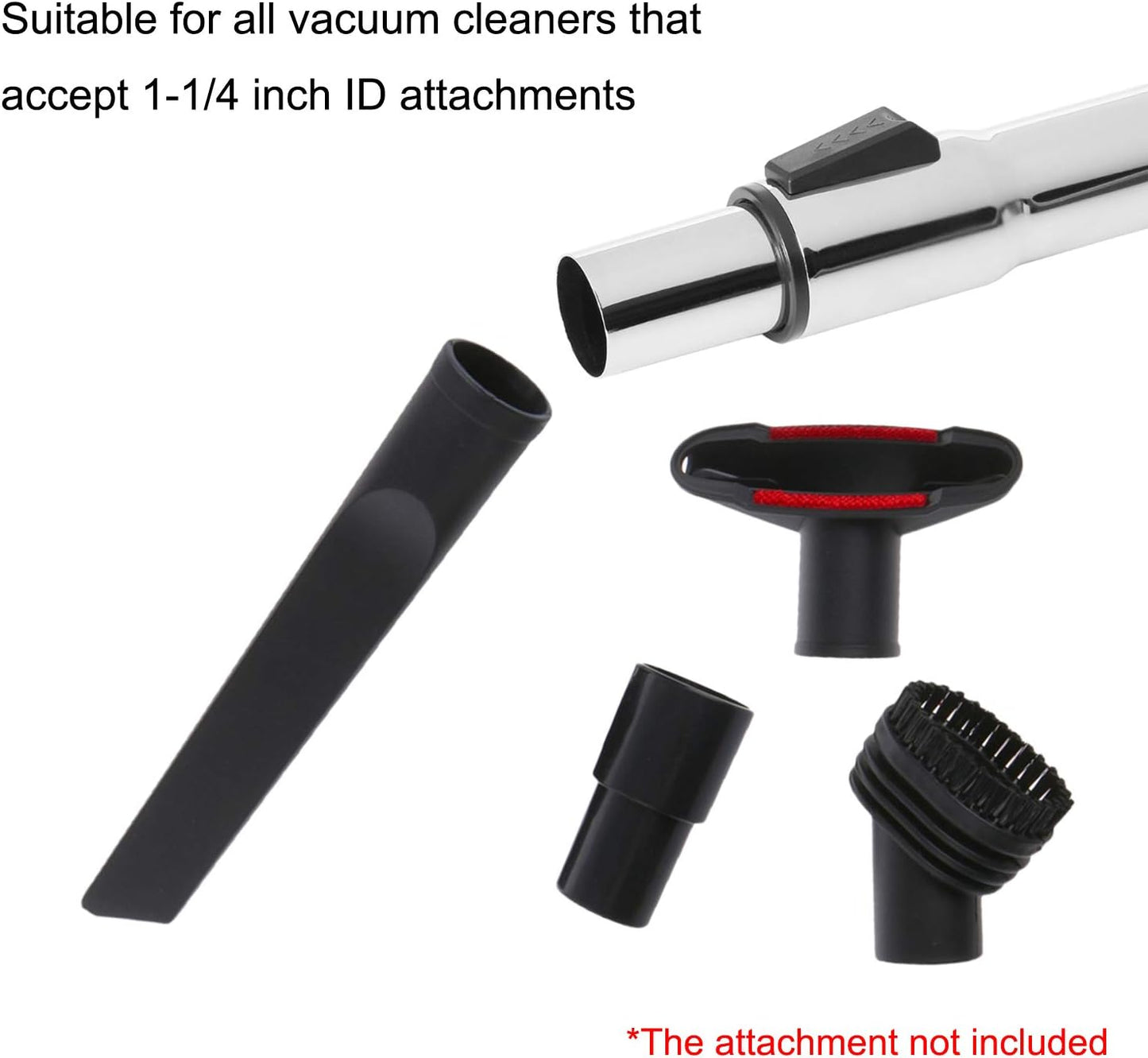 Eagles 1-1/4" Extension Wands Vacuum Cleaner Accessories, 32mm Vacuum Hose Chrome Wand Pipe Extent to 39 inch (Hose)- Extended Version