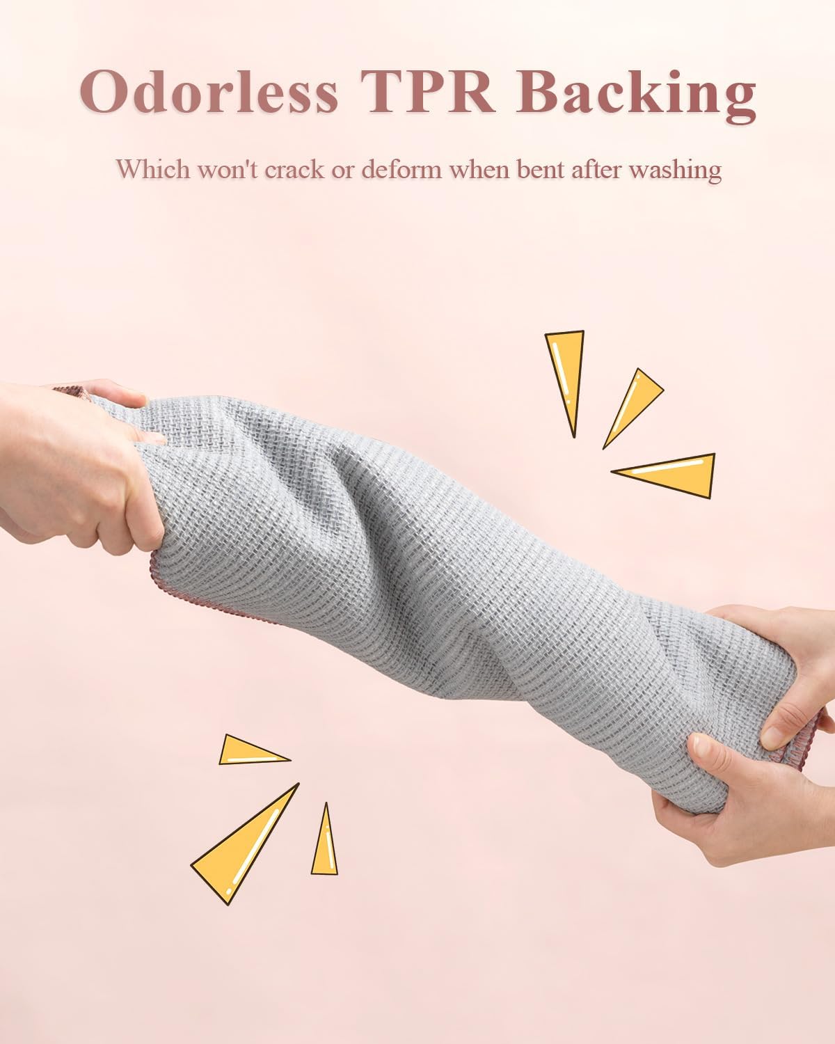 hicorfe Indoor Doormat,Front Back Door Mat Rubber Backing Non Slip Door Mats 36"x59" Absorbent Resist Dirt Entrance Doormat Inside Floor Mats for Entryway Washable Low-Profile(Light Pink)