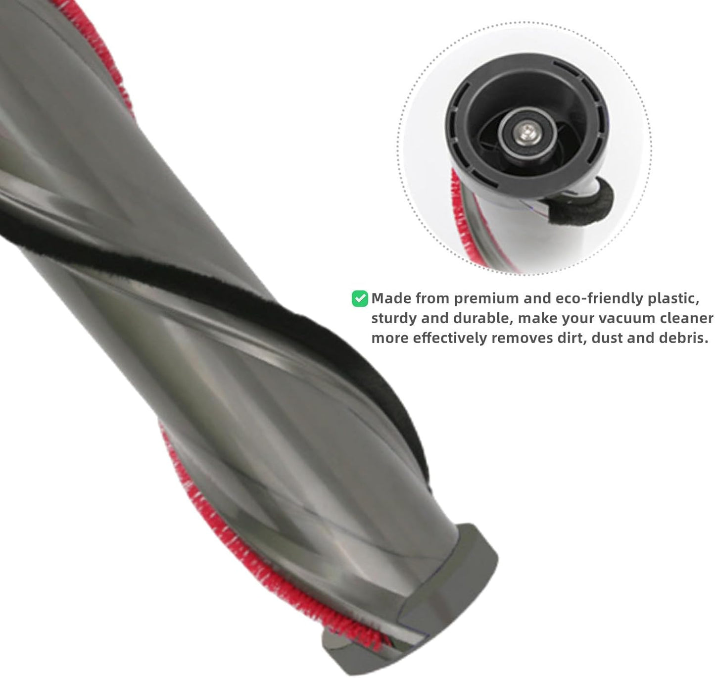 Replacement Brush Roller for Dyson V15 Detect SV22 SV47 Series Vacuum Digital Motorbar Cleaner Head, Torque Brush Bar Assembly Replace Parts 971655-01