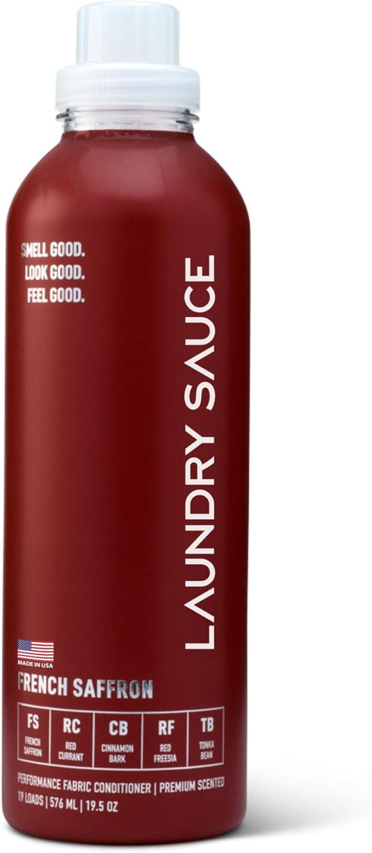 Laundry Sauce - Laundry Fabric Softener (French Saffron) Luxury Fragrance, Softens & Preserves Fabric, Reduces Wrinkles, 19 Fl Oz