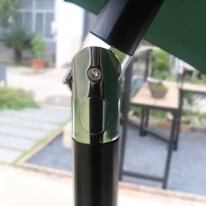 Sunnyglade 9' Patio Umbrella Outdoor Table Umbrella with 8 Sturdy Ribs (Dark Green)