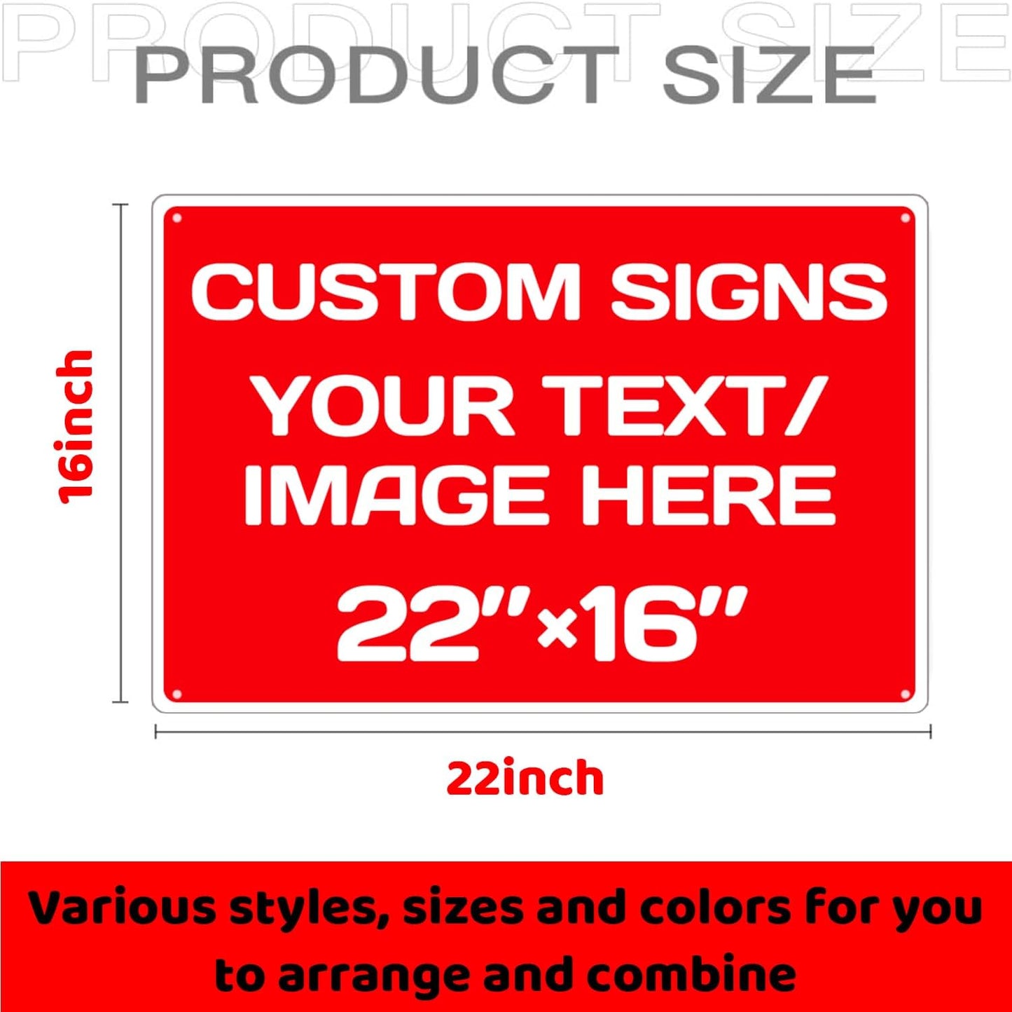 Personalized Aluminum Weatherproof Metal Sign - Multiple Sizes, Custom Text and Picture - Hazard, Garden, Custom Door Sign