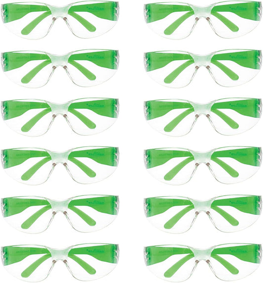 BISON LIFE Safety Glasses - Scratch Resistant Wrap Around Eyewear, Polycarbonate ANSI Z87.1 Impact Resistant Lens