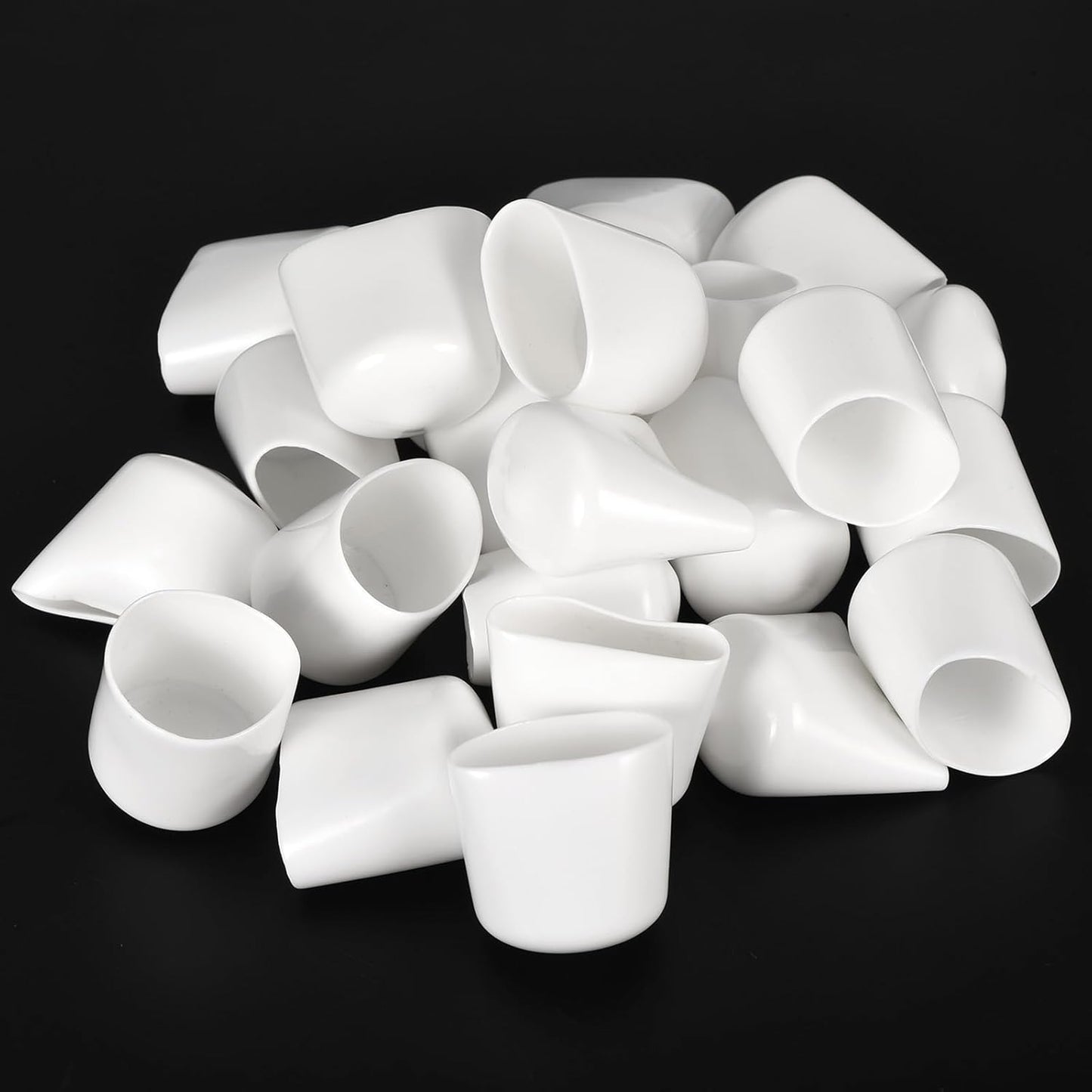 uxcell 20pcs Rubber End Caps 30mm ID Vinyl Round End Cap Cover Screw Thread Protectors White