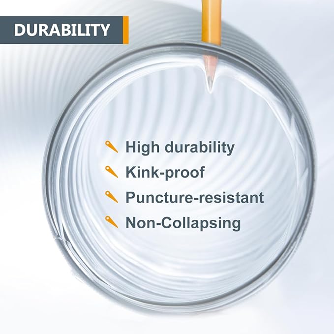 POWERTEC 4" x 20' Dust Collection Hose, 4 Inch Dust Collector Hose for Table Saw, Band Saw, Planer, Jointer, Woodworking and Wood Shop Dust Collection System (70143)