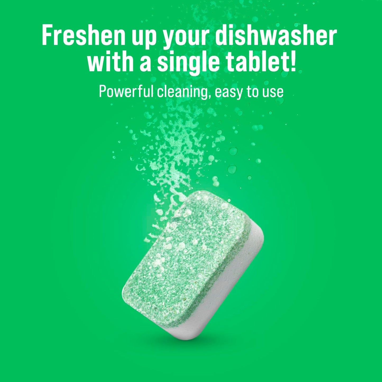 Rockin' Green Deep Cleaning and Deodorizing Tablets for Dishwashers, Washing Machines, and Garbage Disposals, Removes Odor and Residue (Dishwasher Cleaning Tablets, 24 Pack)
