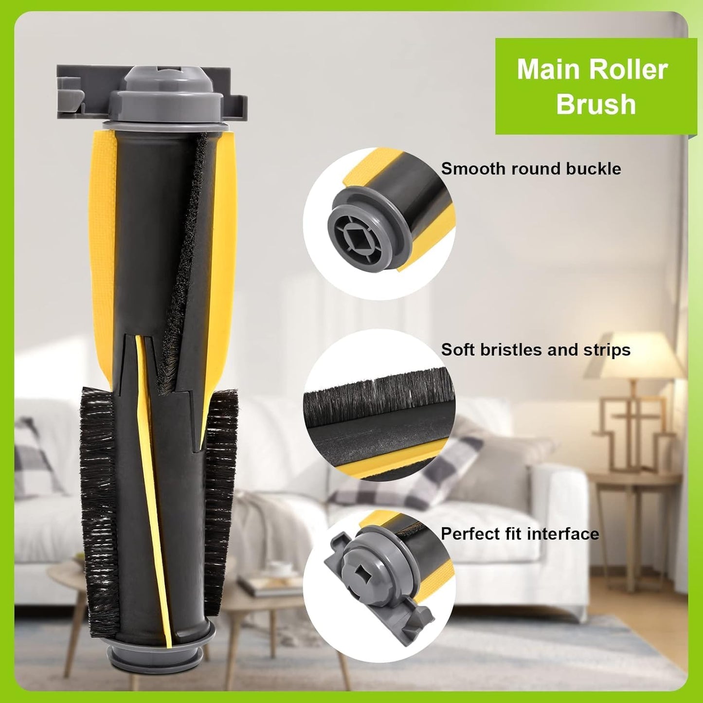 Replacement Part for Shark IQ R101AE RV1001AE AV912S RV913S AV1010AE RV1000 AV970 AV1002AE, 2 Main Brush, 1 Cover, 10 Side Brush, 6 Filter, 1 Pre Filter, 2 Filter, 3 Pre-Motor Foam&Felt Filter