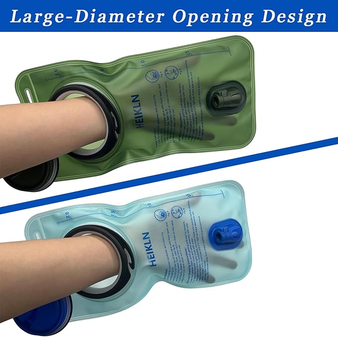 Hydration Bladder 2L-3L,Leak Proof Water Reservoir, BPA Free Military Water Storage Bladder Bag Hydration Pack Replacement Easy Clean for Bicycling Hiking Camping Hunting Running