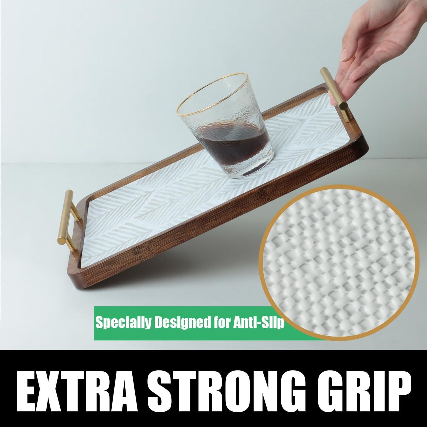 Shelf Liners for Kitchen Cabinets, 16IN x 10FT Non Adhesive and Strong Non-Slip Shelf Cabinet Drawer Liners for Kitchen Wire Fridge, Waterproof Shelf Drawer Liner,Easy to Clean