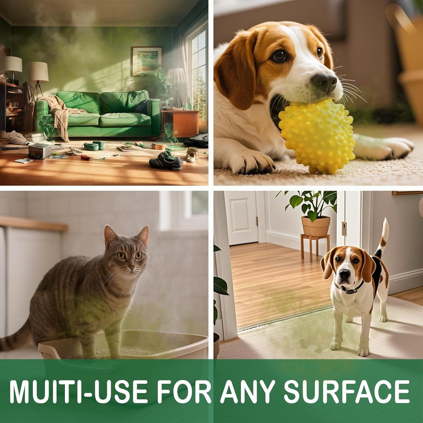 House of Zest FreshAir Home&Pets – Eliminate household odors,from trash,laundry,bathroom/diaper stink,and pet funk.Chemical Free,made with plant-based ingredients, with light citrus scent.2pk 32fl oz