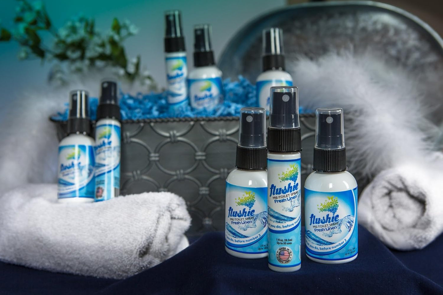 Flushie Pre-Toilet Spray for Poop Travel Size Toiletries Bathroom Spray for Poop Spray for Toilet Deodorizer Traveling Essentials Poop deodorizer Poop Odor eliminator… (Linen, 2oz 1pack)