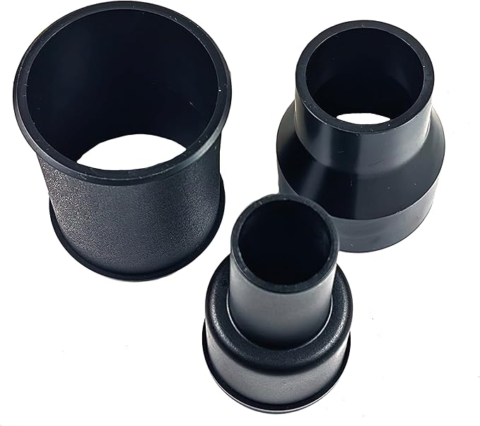 palart 3 Piece Vacuum Adapter Combo Kit Fits Wet Dry Vacuum Cleaners Connector Accessory, includes a 2-1/2 in. to 1-7/8 in. accessory adapter, a 1-7/8 in. to 1-1/4 in. and a hose-to-hose connector