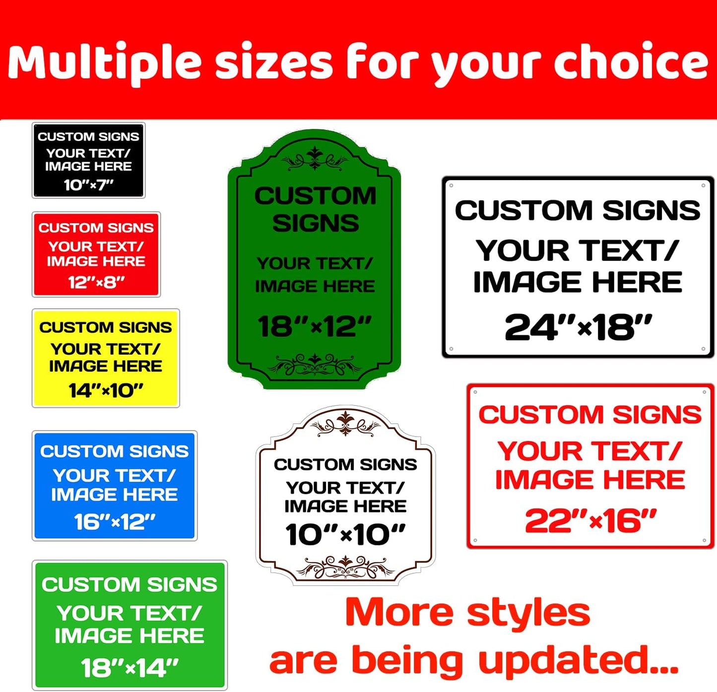Personalized Aluminum Metal Signs - Weatherproof, Custom Text & Picture, Multiple Sizes, Hazard, Garden, Custom Door, Business Signs