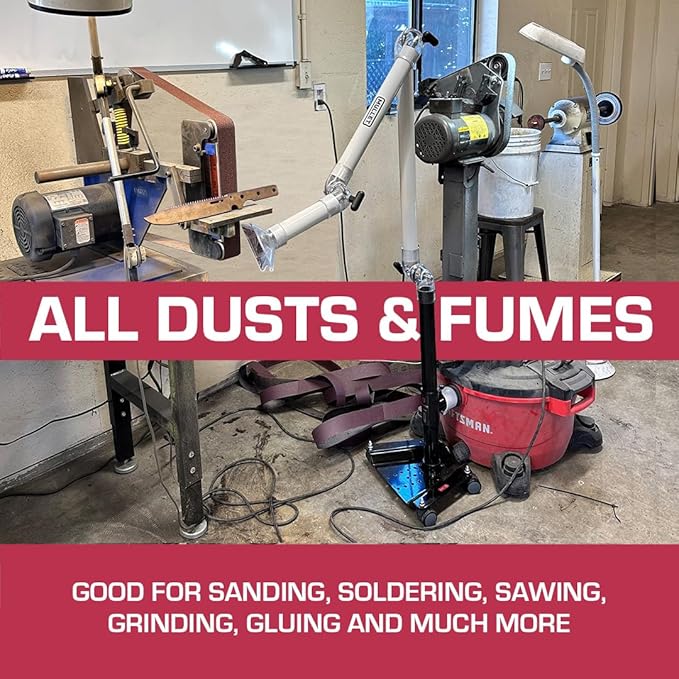 Mullet ThirdHand Dust Collection Boom Arm (Boom Arm + Shop Vac Base)