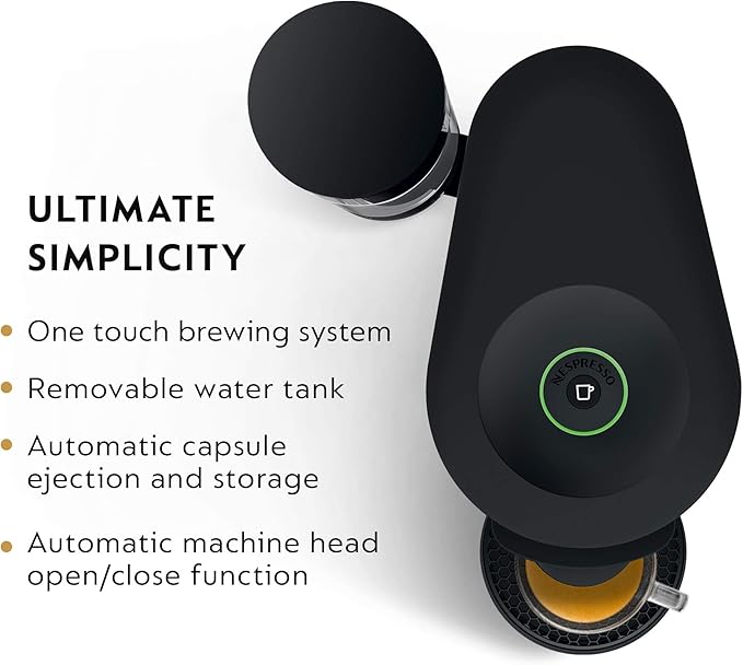 Nespresso Vertuo Plus Deluxe Coffee and Espresso Maker by De'Longhi, Matte Black