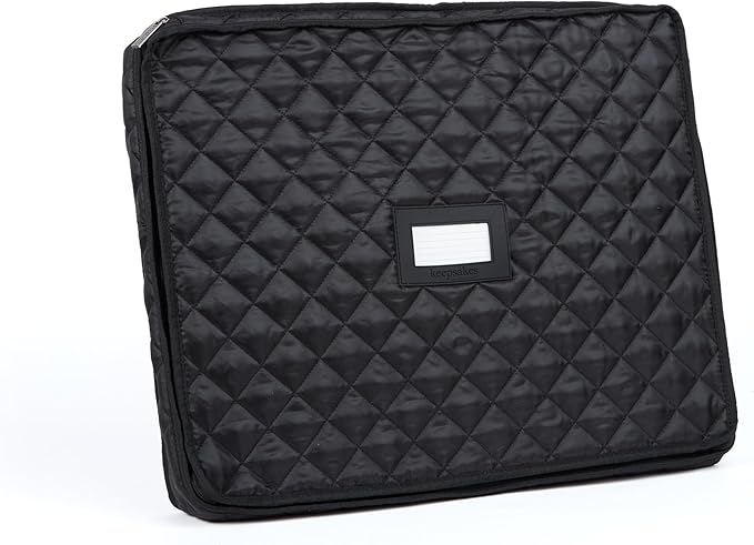 Covermates Keepsakes - Serveware Storage - Padded Protection - ID Window - Stain Resistant - Machine Washable - China Storage, Black