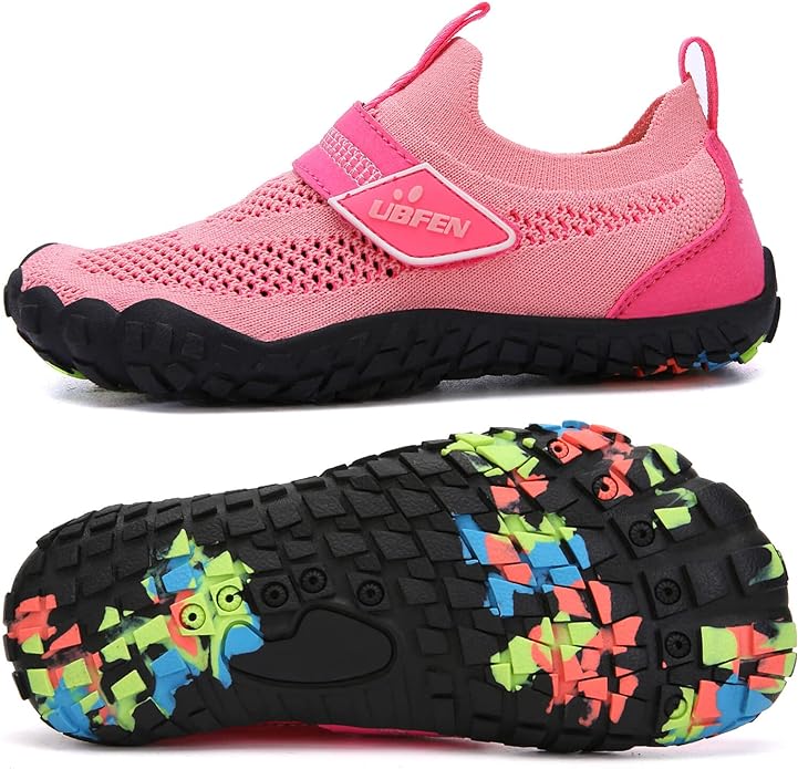 UBFEN Water Shoes for Kids Boys Girls Aqua Socks Barefoot Beach Sports Swim Pool Quick Dry Lightweight Toddler Little Big Kid