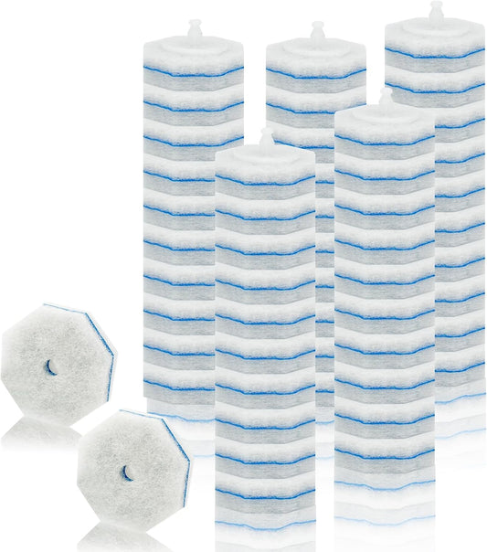 50PC Toilet Bowl Wand Refills, Disposable Toilet Brush Heads, Wall Mounted Scrubber Refill, Cleaner Refill Pads with Most Brushes for and Bathroom Cleaning