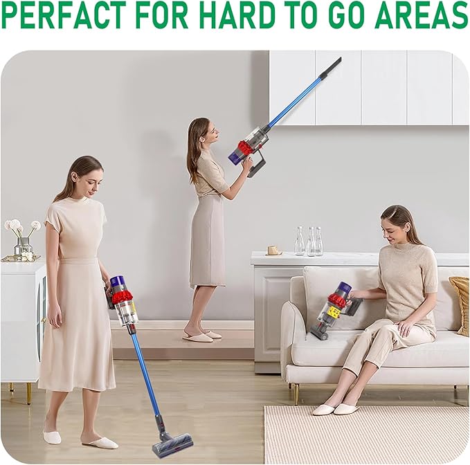 Replacement Extension Wand Tube Quick Release Compatible with Dyson V15 V11 V10 V8 V7 Vacuum Accessories Parts, 28.7in Extension Cleaner Attachment for Home Office Blue