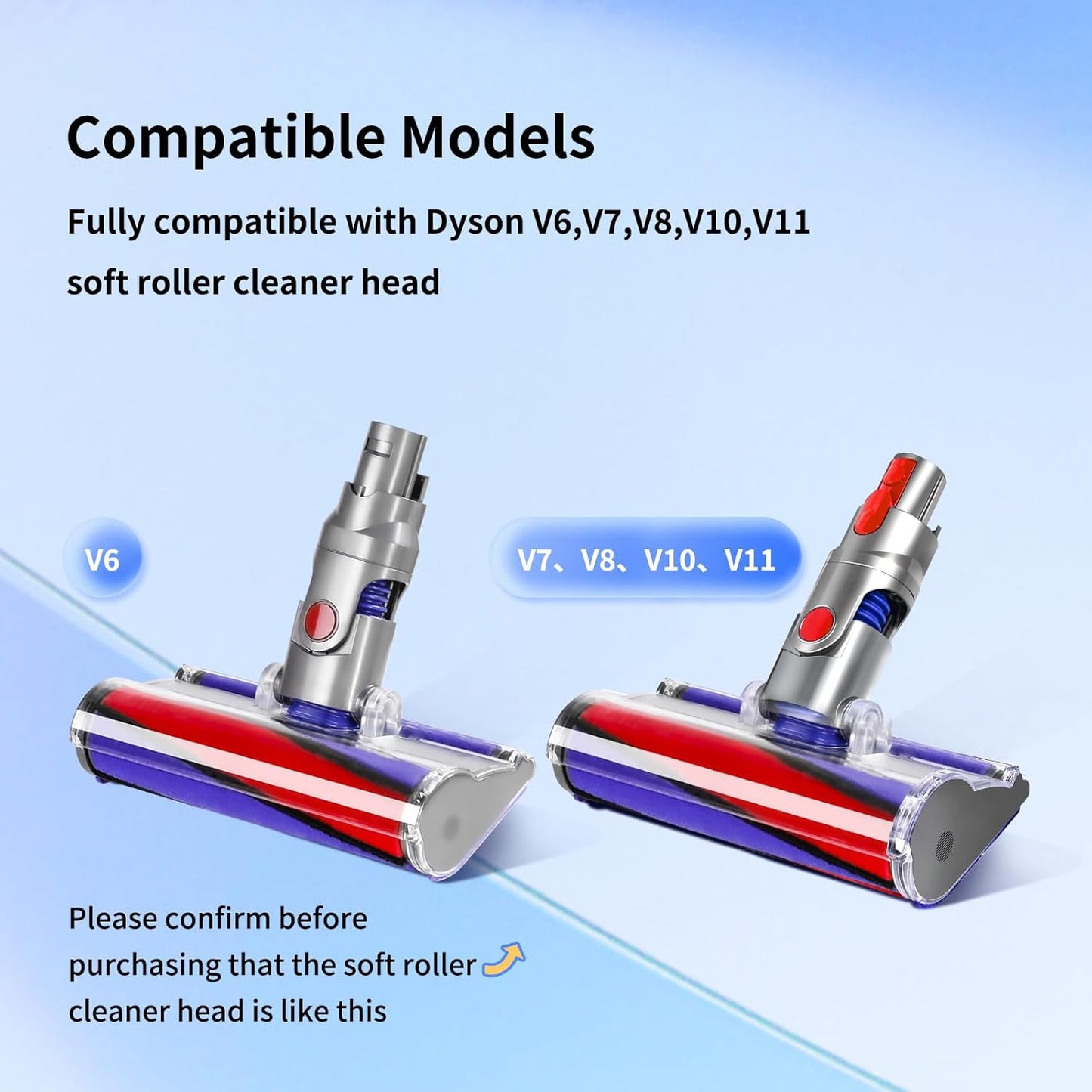 9 Pcs Soft Plush Strips Vacuum Replacement Kit Compatible with Dyson V6,V7,V8,V10,V11 Soft Roller Cleaner Head,Vacuum Attachment Replacement Parts for Home Cleaning