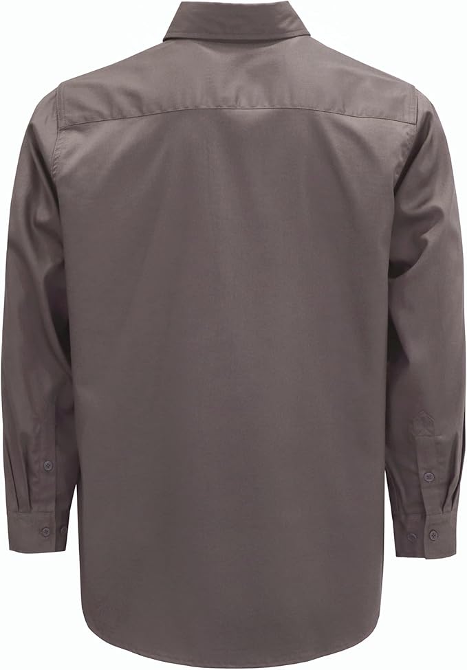 BOCOMAL FR Shirts Flame Resistant 100% C NFPA2112 7.5oz Men's Fire Retardant Welding Shirt