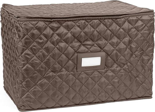 Covermates Keepsakes - Serveware Storage - Padded Protection - ID Window - Stain Resistant - Machine Washable - China Storage, Bronze
