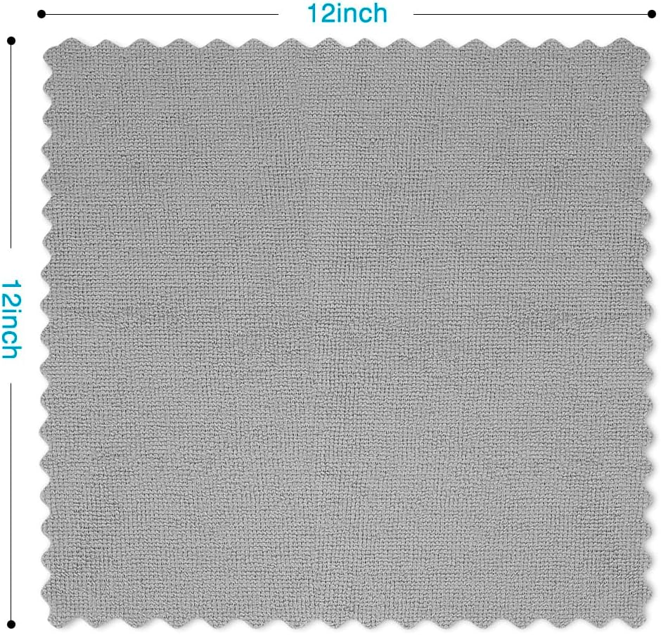 Orighty Grey Microfiber Cleaning Cloth, 50 Pack Highly Absorbent Cleaning Supplies, Lint Free Kitchen Towels Cleaning Rags, Microfiber Towels for Cars, House, Window, 12x12 inch