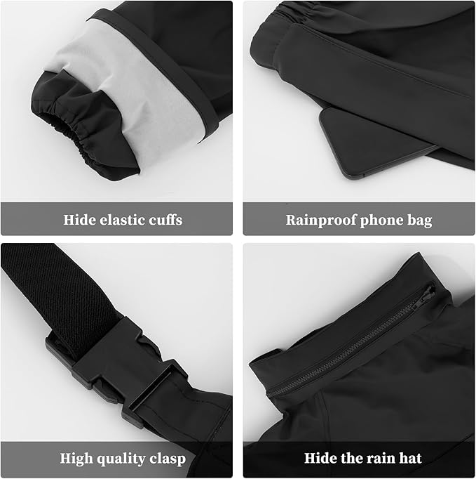 Rain Suit For Men & Women Waterproof Heavy Duty Rain Gear Reflective Jacket for Fishing Outdoor Work Raincoats