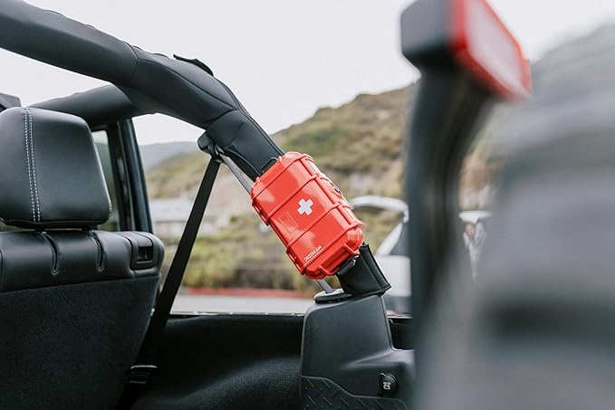 Evergreen 56 ToughBox - EDC Dry Box Protective Case USA Made for Organization of Cameras, Phones, Camping, Fishing, Hiking, Water Sports (Black + Micro Clip)