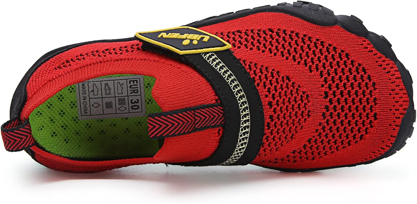 UBFEN Water Shoes for Kids Boys Girls Aqua Socks Barefoot Beach Sports Swim Pool Quick Dry Lightweight Toddler Little Big Kid