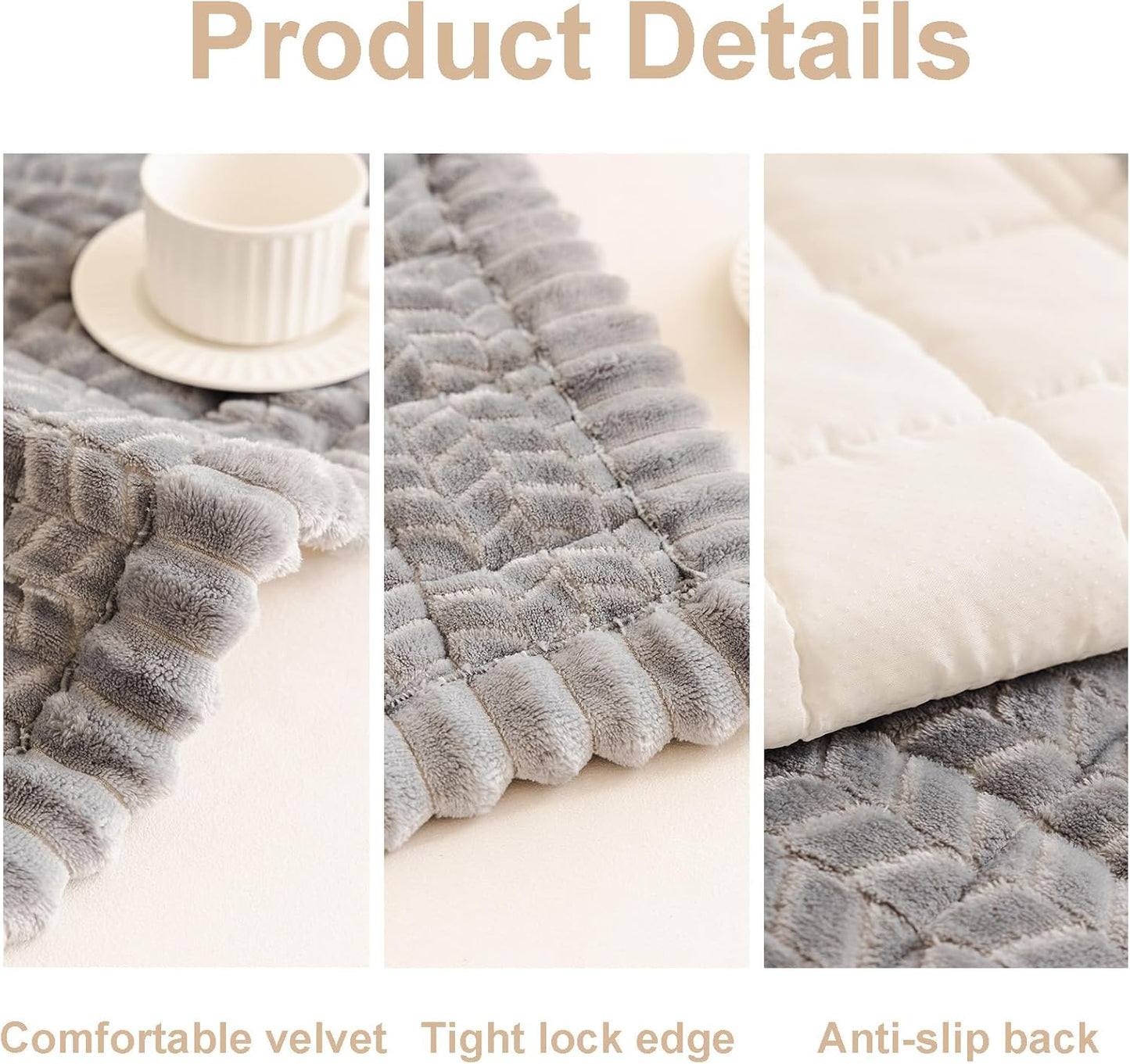 Pet Couch Cover Protector Sofa Covers for Pets Washable Non Slip Couches and Sofas Dog Mat (Grey, 27.6" x 70.9")