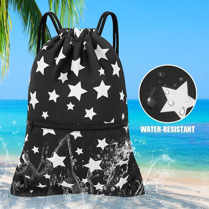 HOLYLUCK Drawstring Backpack Bag Sport Gym Sackpack