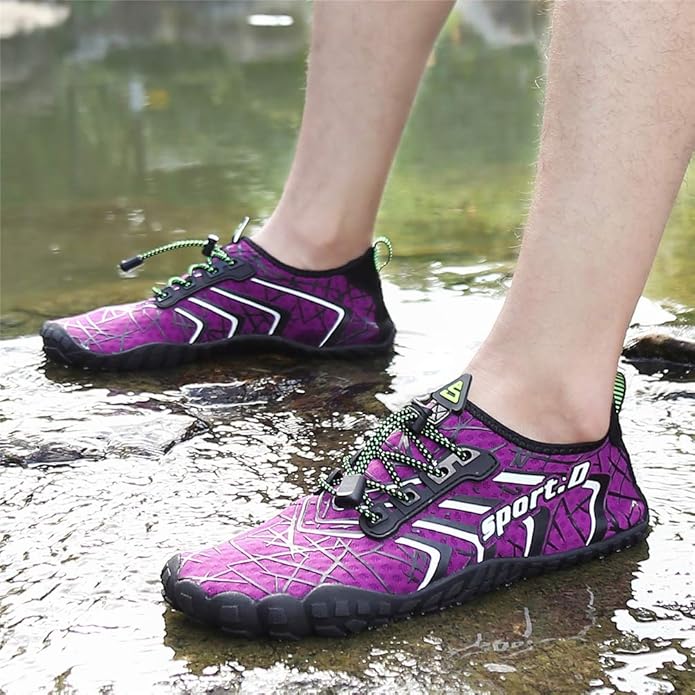 UBFEN Water Shoes Aqua Swim Shoes Mens Womens Beach Sports Quick Dry Barefoot for Boating Fishing Diving Surfing