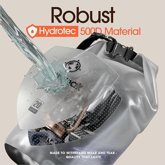 Earth Pak Waterproof Dry Bag - Roll Top Waterproof Backpack Sack Keeps Gear Dry for Kayak with Waterproof Phone Case