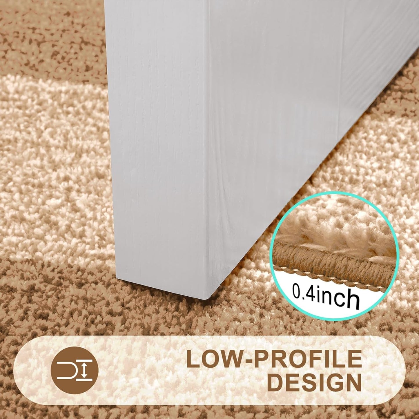 Kitinjoy Indoor Outdoor Door Mat, 48x32 Non-Slip Absorbent Dirt Trapper, Low-Profile Washable Inside Entrance Front Floor Mat, Sturdy Soft Entry Doormats for Entryway, Camel